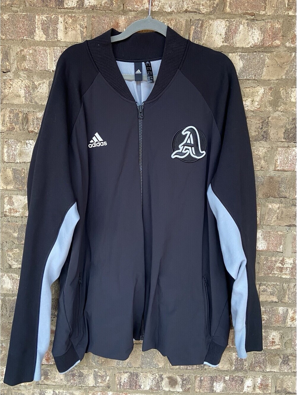 ADIDAS M VRCT VARSITY LETTER JACKET BLACK FGREY FP8390 MEN'S BIG & TALL SIZE 4XL